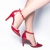 Sapato Scarpin - Revestida em Verniz Vermelho e Taloneira Napa Bege na internet