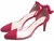 Sapato Scarpin - Cordão em Camurça Vermelho - Revestida em Camurça Vermelho e Taloneira Napa Bege - Marcelho Store