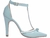 Sapato Scarpin - Revestida em Verniz Azul e Taloneira Napa Bege na internet