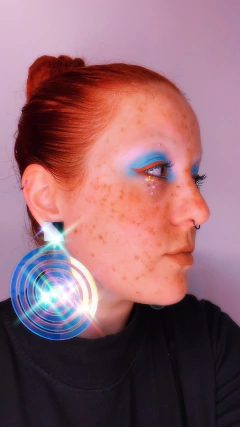 Imagem do brincos spiral iridescente