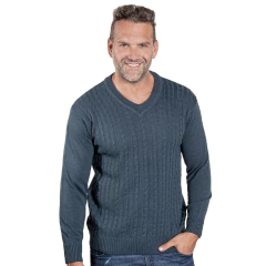 1202 - SWEATER ESCOTE V CON OCHOS