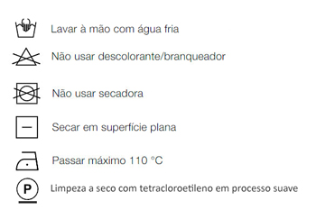 Instrução de Lavagem Conjunto Saia e Camisa