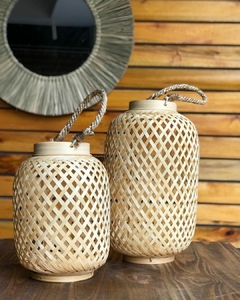 FANAL PORTA VELAS REDONDO DE BAMBÚ - 2 TAMAÑOS - comprar online