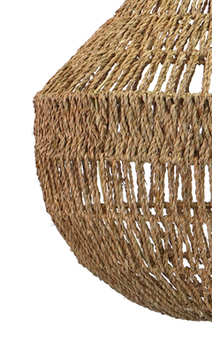 LAMPARA COLGANTE DE TECHO TEJIDA DE SEAGRASS ESTRUCTURA DE HIERRO 50X70 GRASS HOME & DECO - comprar online