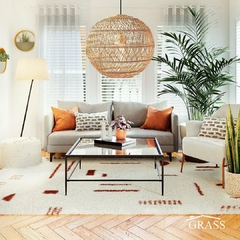 LAMPARA COLGANTE DE TECHO ESFERA RATÁN 60X58 GRASS HOME & DECO - comprar online