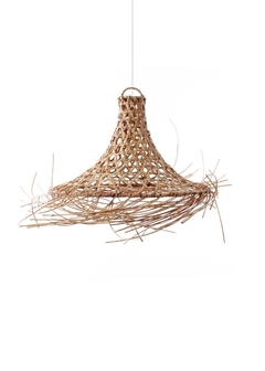 LAMPARA RATÁN COLGANTE DE TECHO DESFLECADA 40x30 CM GRASS HOME & DECO