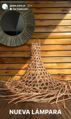 LAMPARA RATÁN COLGANTE DE TECHO DESFLECADA 40x30 CM GRASS HOME & DECO - Grass Home y Deco