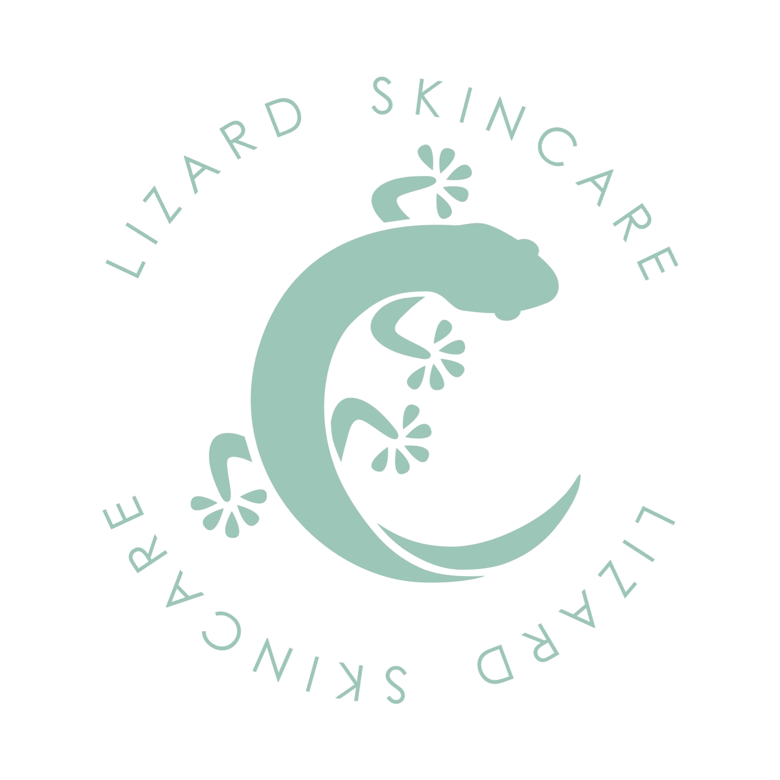 Logotipo lizard skincare lagarto verde