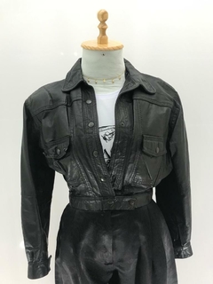 Jaqueta de Couro Vintage P - comprar online