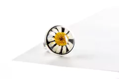Anillo redondo flor de manzanilla