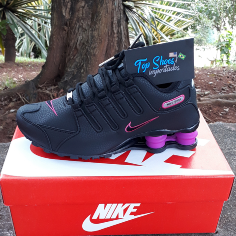 nike shox preto rosa