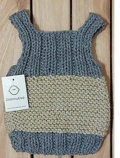 Chaleco Bicolor ( 3 - 6 meses)