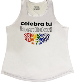 Camiseta Musculosa CELEBRA TU IDENTIDAD Blanca
