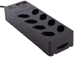 Protetor DPS iCLAMPER Energia 8 tomadas Filtro de linha (Preto)