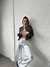 Pantalon wide leg metal