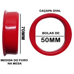6 Caçapas Plásticas Oval Bolas De 50mm (furo 70mm) - comprar online