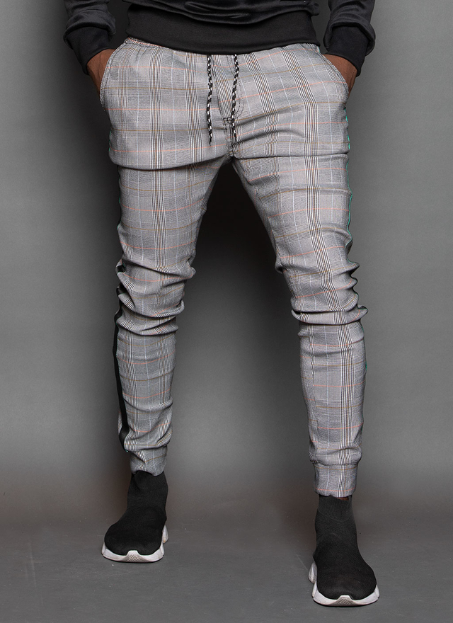 PANTALON BROSS PRINCIPE DE GALES CON CINTA - Ascendio
