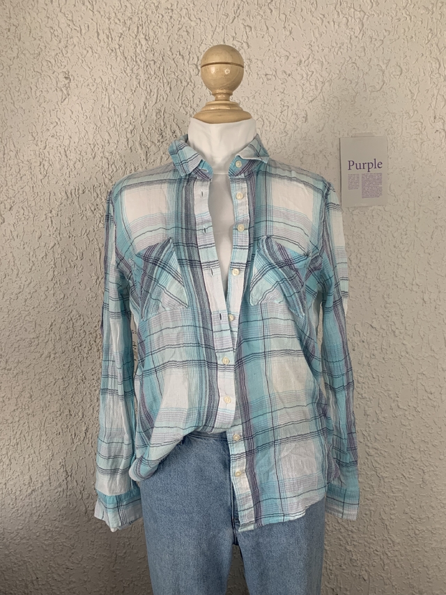 Sobre camisa de cuadros azul Aeropostale - Bazar Kimba