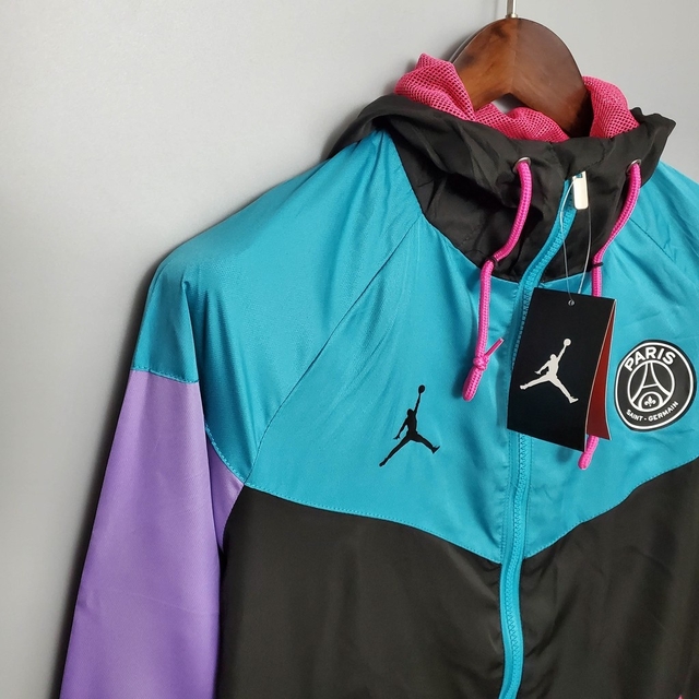 corta vento psg jordan preto