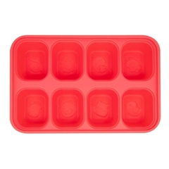 Forma Para Congelar Papinhas em Silicone Vermelho com 8 Divisórias Marcus & Marcus na internet