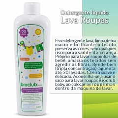 Detergente Líquido Lava Roupas Natural Bioclub Baby 500ml - Maria Borboleta Store
