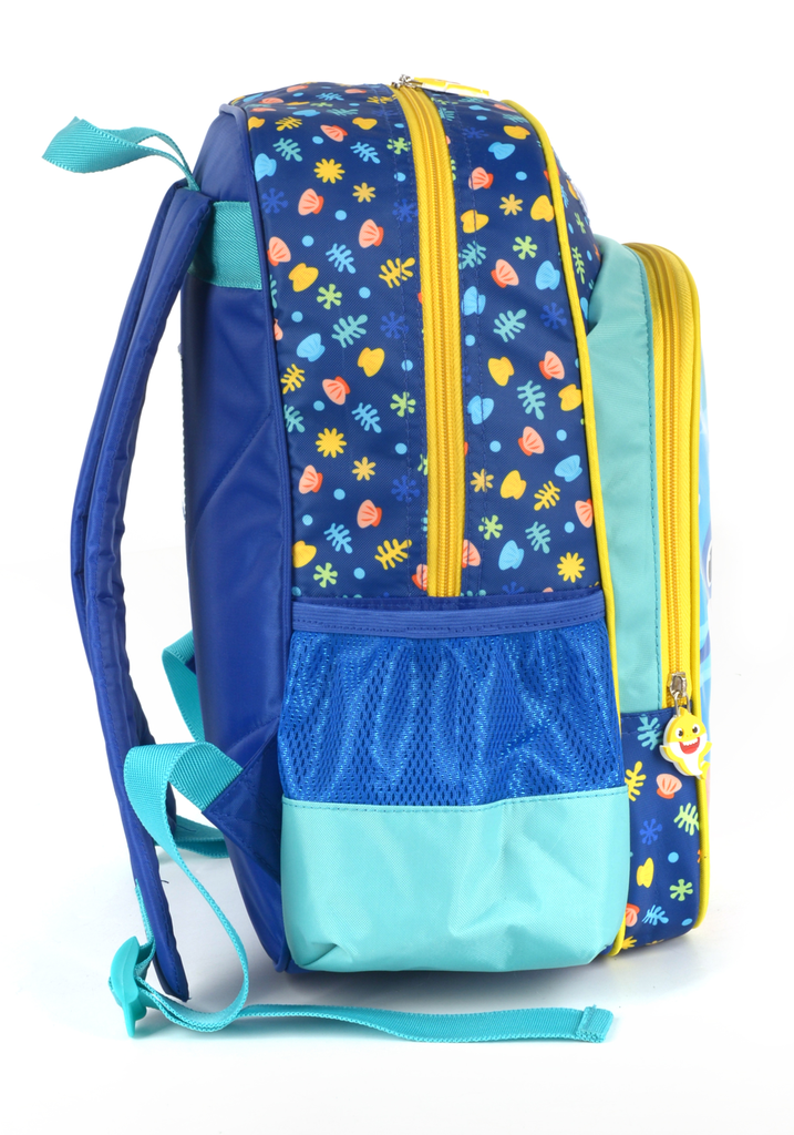 Mochila poliéster, Baby Shark, Azul, IS37481BS, Luxcel - PT 1 UN