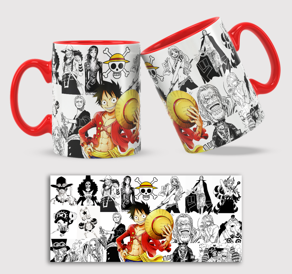 ARTE PARA CANECA PNG GRÁTIS: Luffy