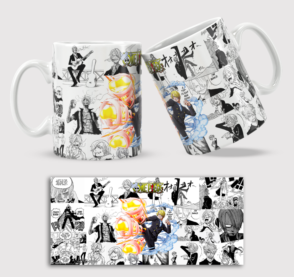 Caneca Anime Mangá One Piece Personagens