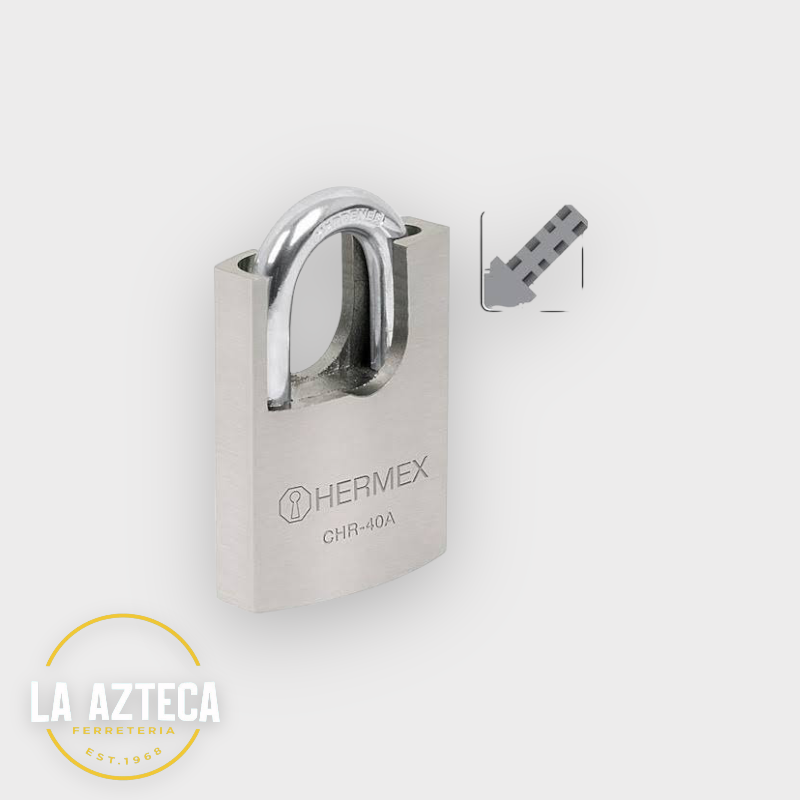 Candado De Hierro 40mm Con Coraza Llave Antiganzua