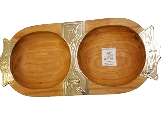 Copetinero x2 de Madera Pacara y Alpaca Art:25304