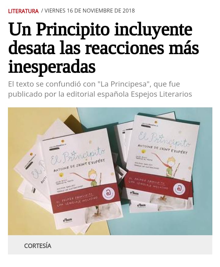 El Principito inlcusivo en Clarín