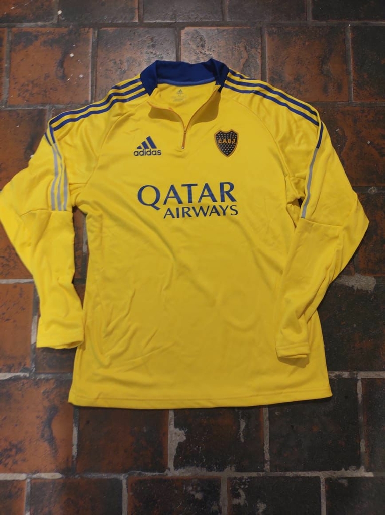 BUZO BOCA AMARILLO MEDIOCIERRE - Lujo Ropa Deportiva