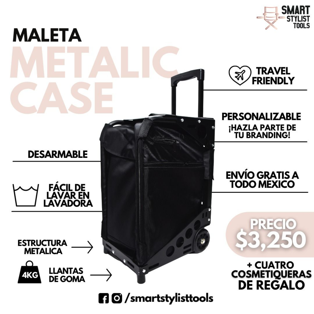 Ripley - MALETA NEGRA METALICA DE MAQUILLAJE BE MINE