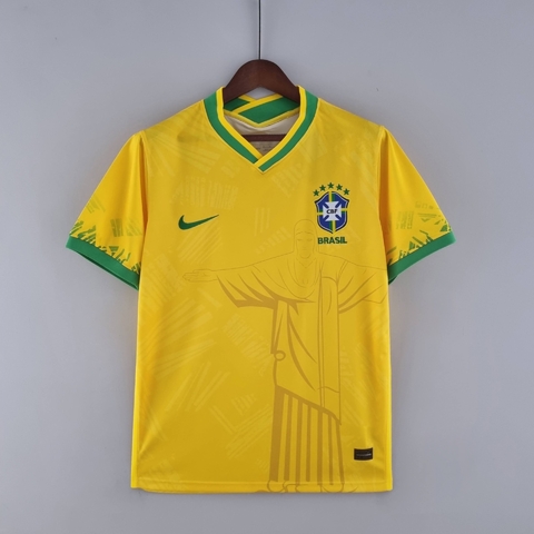 Camisa Seleção Brasileira Preta Gola Botão