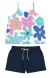 Conjunto regata Resort floral e short moletinho - KELY & KETY - Coisas de Laurinha