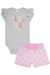 Body Love e Shorts Rosa Poá - INFANTI