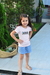 Short saia moletom jeans cós fashion - INFANTI - Coisas de Laurinha