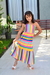 Vestido listrado com alça de ajuste - INFANTI - comprar online