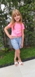 Conjunto Blusa em malha Canelada e Shorts em moletom Jeans - LE PETIT