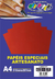 Papel Lamicote A4 250g/m² 10 Folhas Vermelho Off Paper