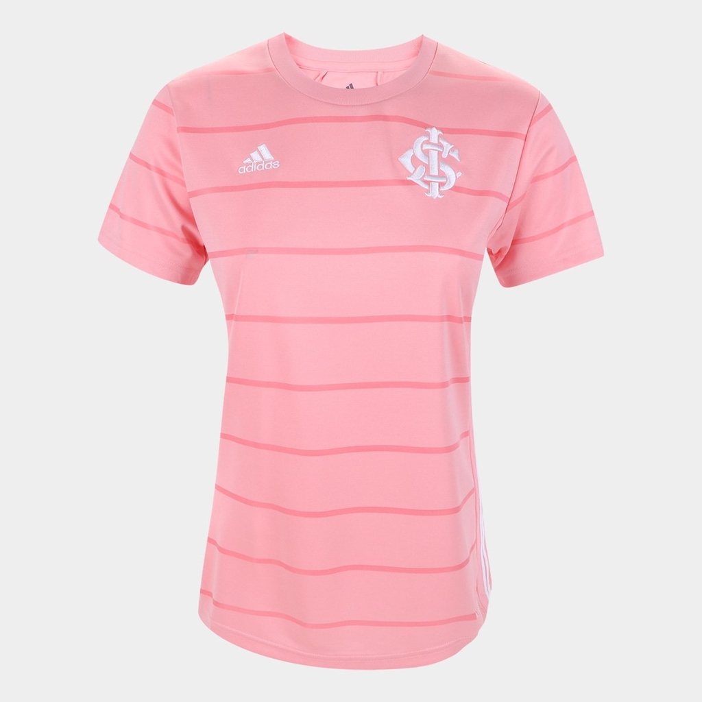 Camisa Internacional II 23/24 s/n° Torcedor Adidas Feminina - Vermelho  Escuro+Branco