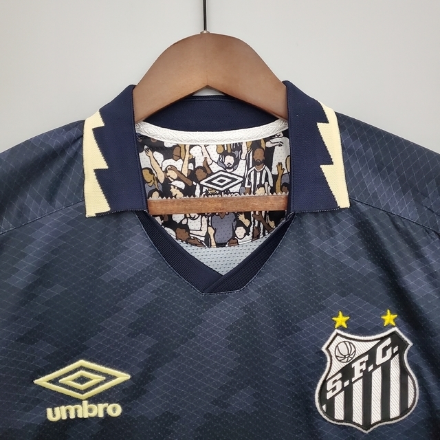 camiseta santos preta masculina