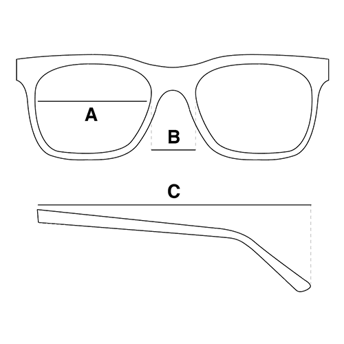 Guia de medidas dos óculos