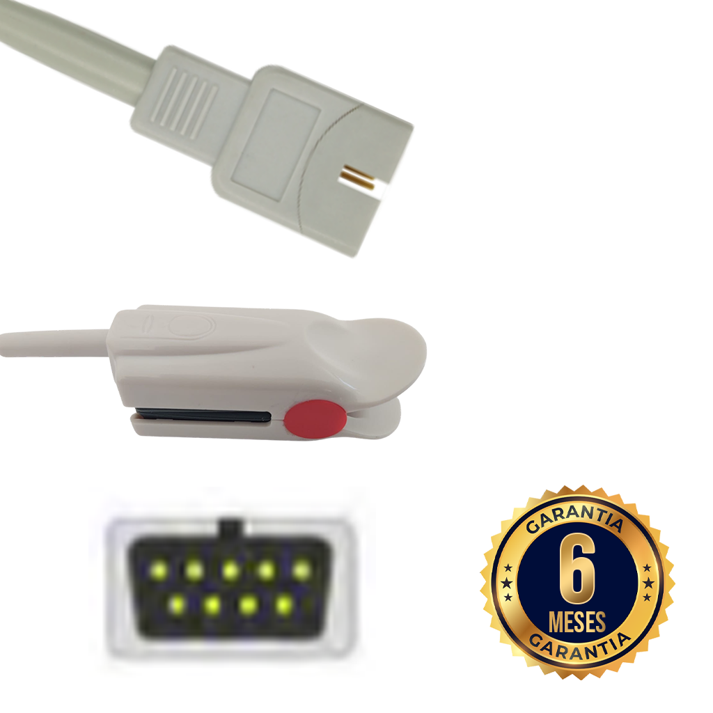 Sensore Spo2 Riutilizzabile A Clip Auricolare Per Nonin 7 Pin - 1 Metro - Foto 6