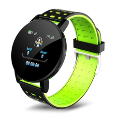 119s smartwatch monitor de freqüência cardíaca à prova dwaterproof água relógio inteligente pedômetros câmera controle remoto pulseira de fitness para android ios - comprar online