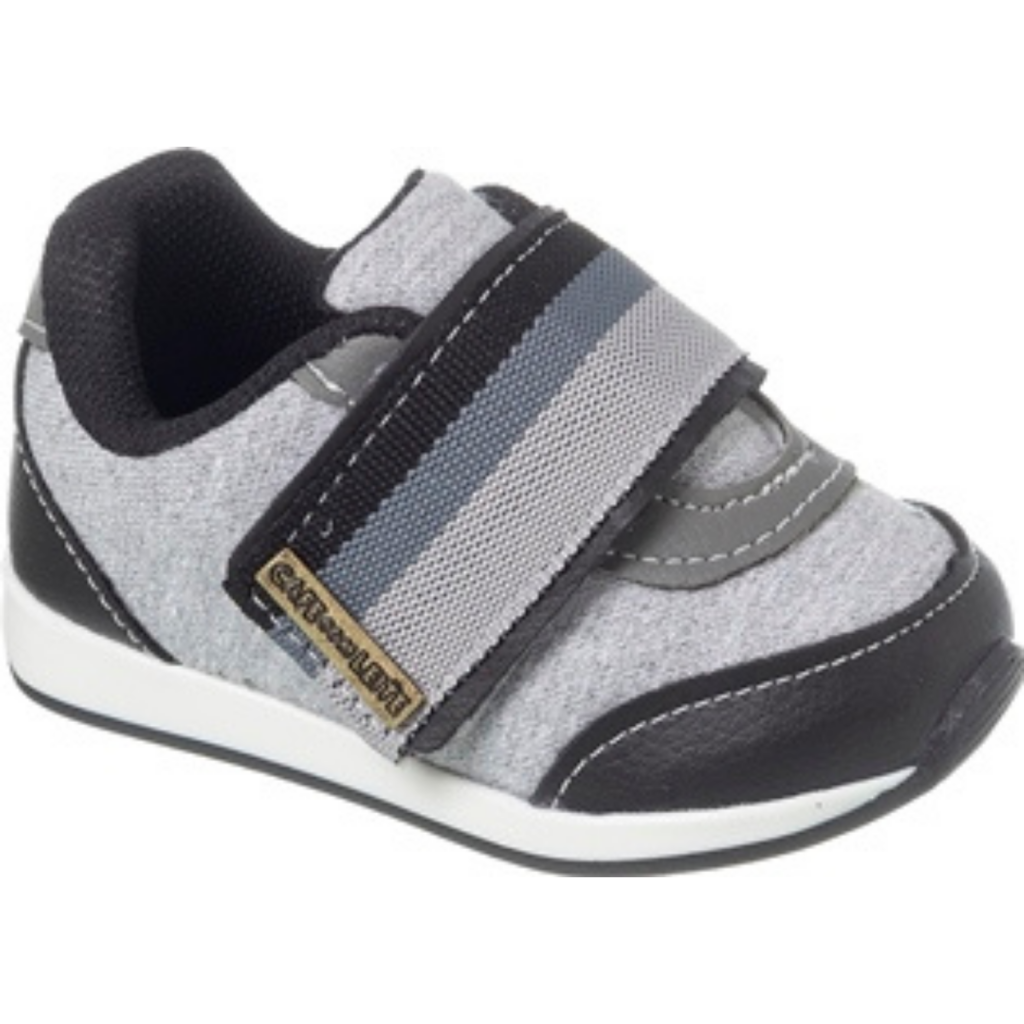Tênis Infantil Bebe Masculino Básico - Preto/Cinza