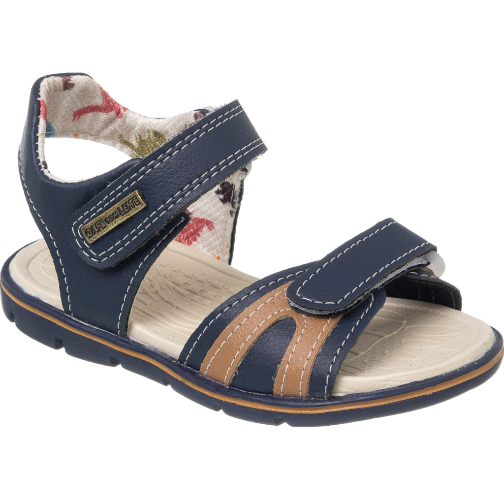 Sandália Infantil Masculina Papete Marinho/Est.Dinossauro