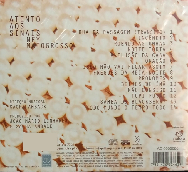 CD Ney Matogrosso Atento aos Sinais - Discolândia