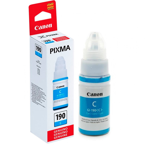 TINTA CANON GI-190 70ML CYAN - Pixel Computadoras
