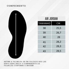 tabela de tamanho jordan 1